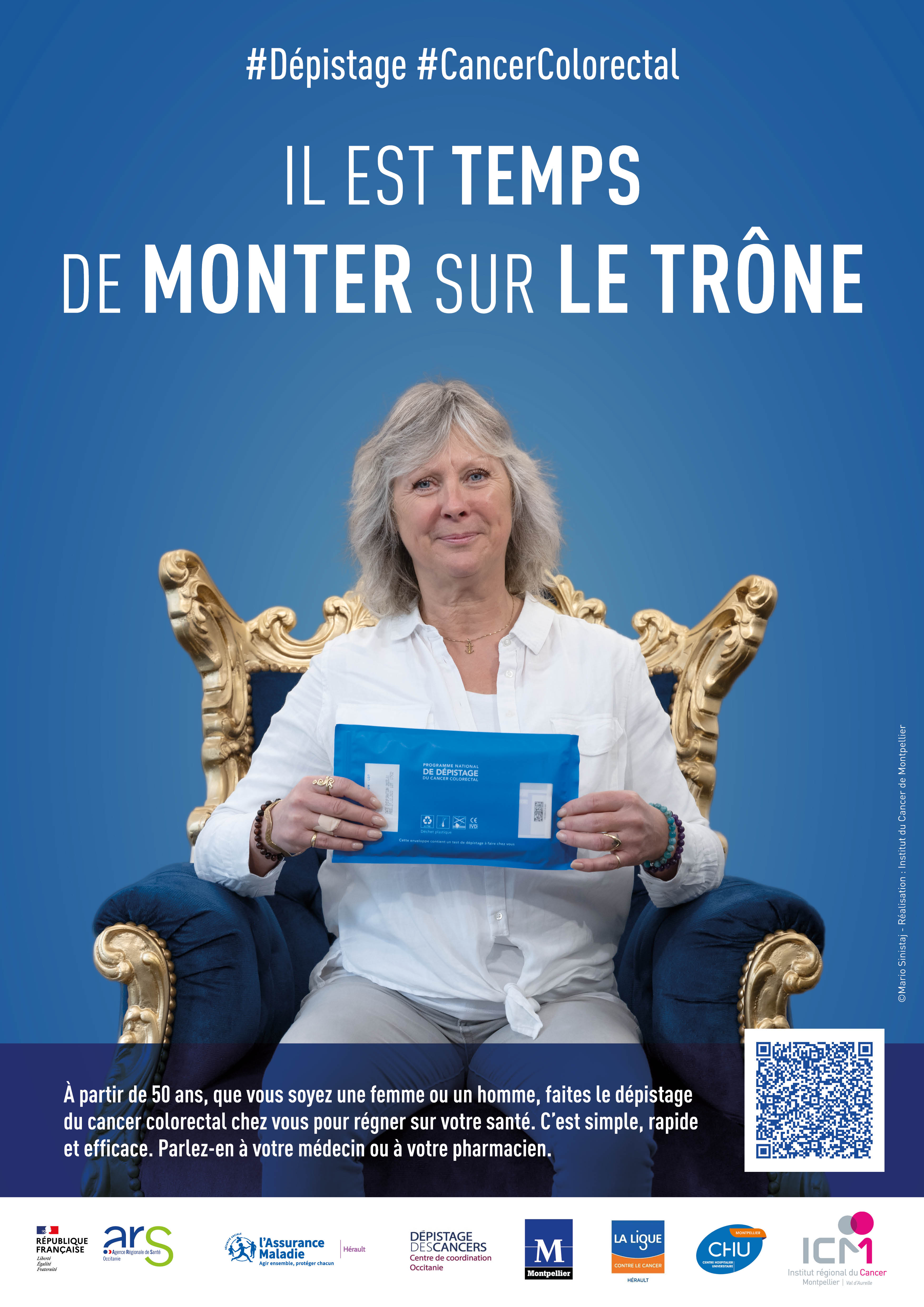 Campagne Mars Bleu 2024 ICM Montpellier Trône