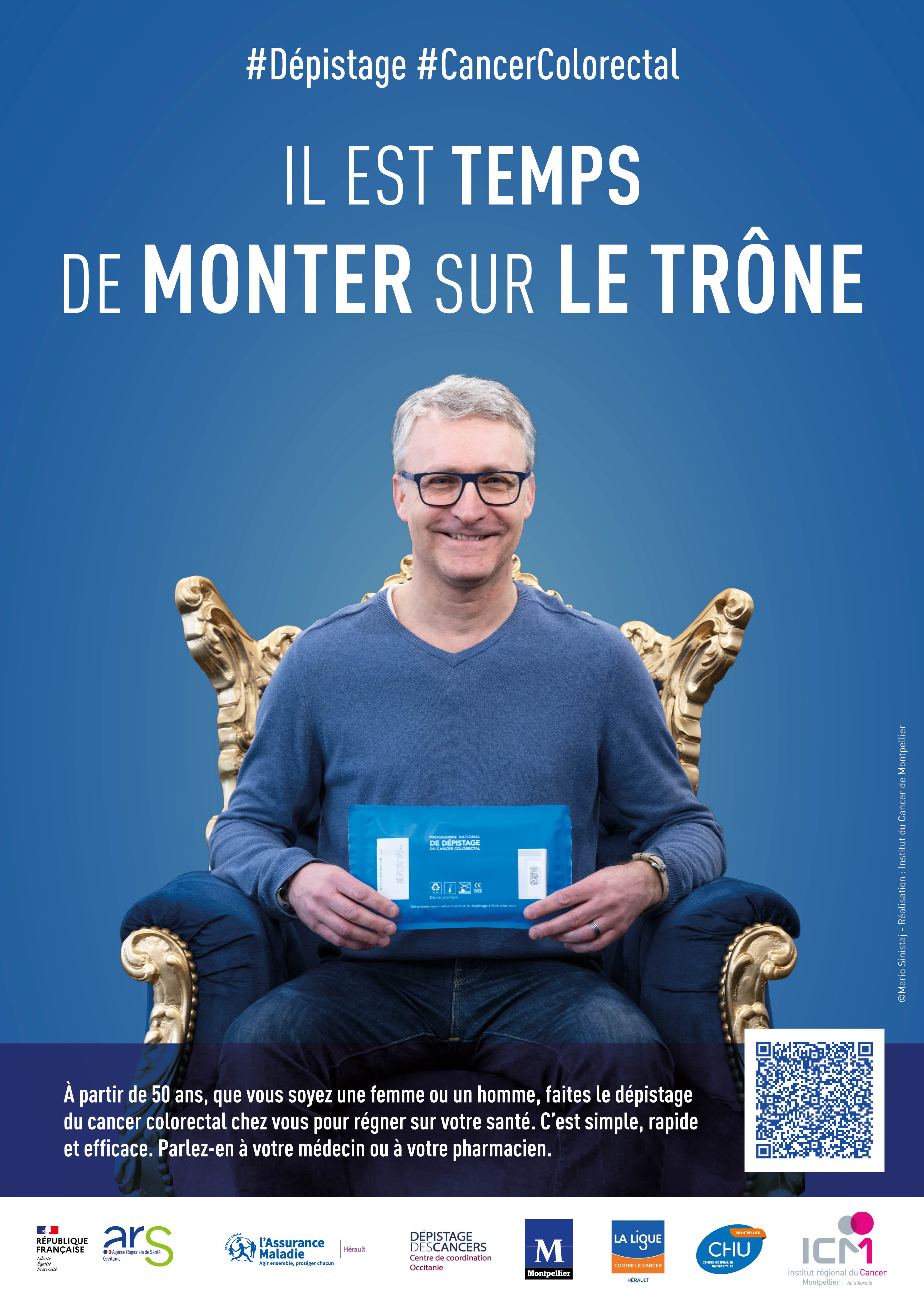 Campagne Mars Bleu 2024 ICM Montpellier Trône