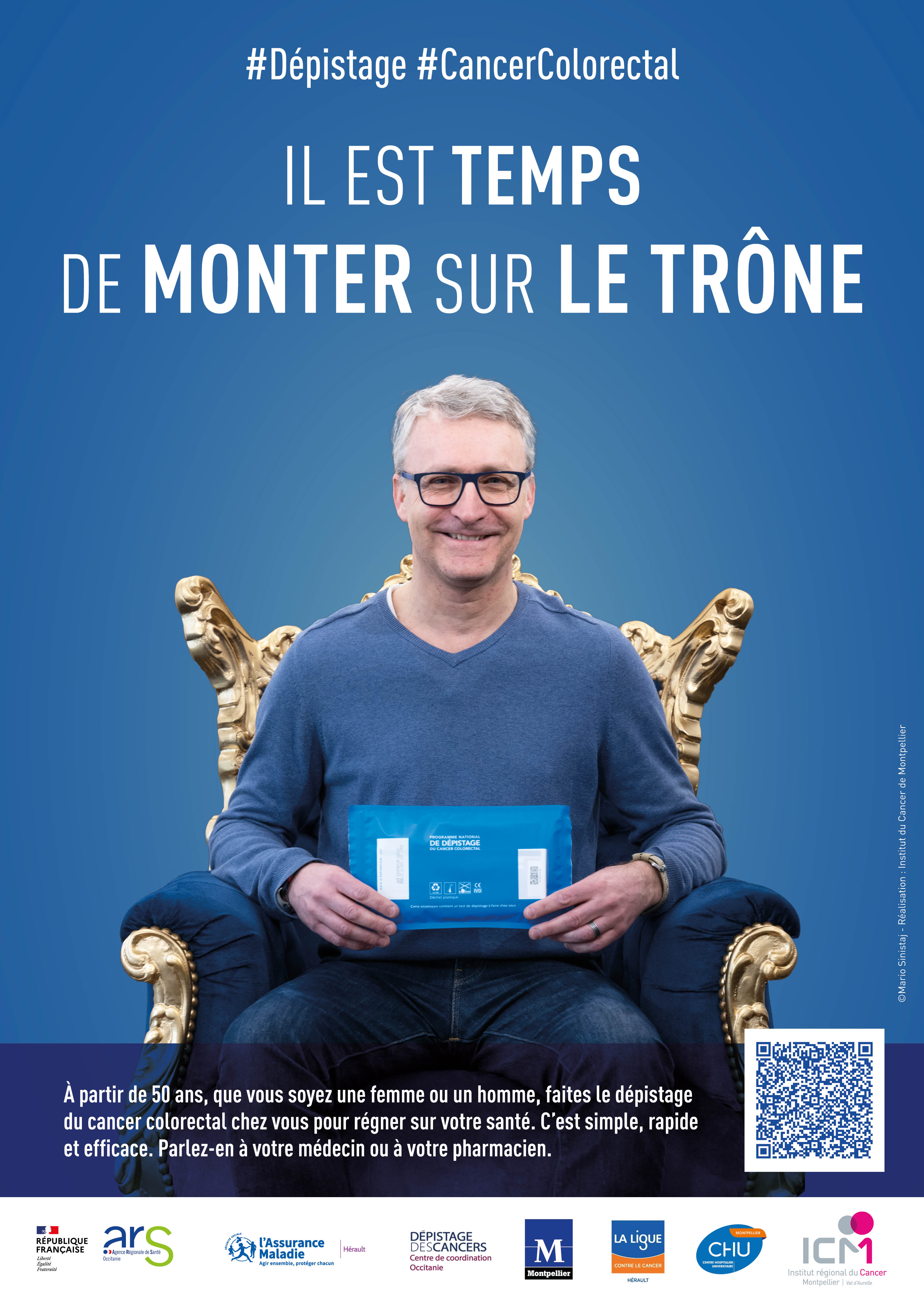 Mars Bleu 2024 trône ICM Montpellier