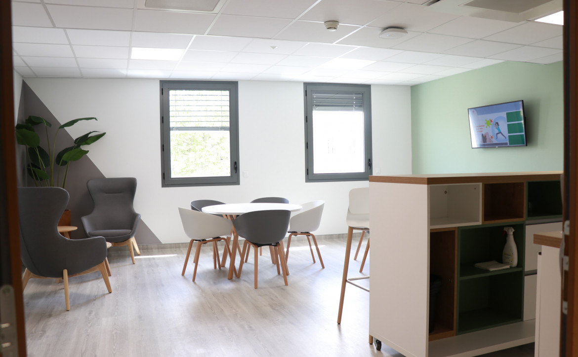 Salle d'accueil du plateau des soins de support